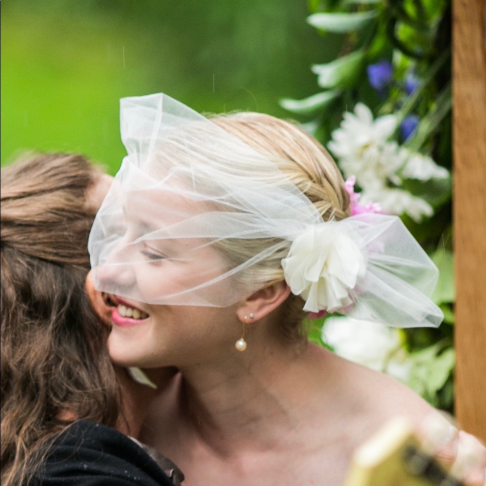 Sara Gabriel birdcage veil